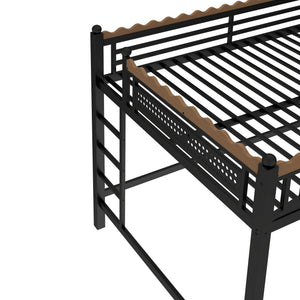 Queen Size Loft Bed with Ladders and Storage