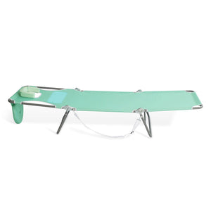 Ostrich Chaise Lounge Beach Chair with On Your Back Camping Lawn Chair, Teal