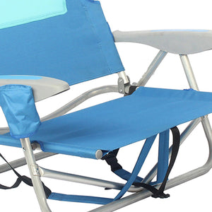 Ostrich Ladies Comfort On Your Back Outdoor Backpack Beach Chair, Blue, (2 Pack)