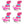 Ostrich Outdoor Beach Ladies Comfort On-Your-Back Beach Chair, Pink (4 Pack)