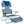 Ostrich 3N1 Reclining Beach Chair and On Your Back Beach Chair, Striped Blue
