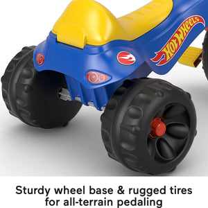Fisher-Price Hot Wheels Tough Trike Toddler Bike with Handlebars and Storage