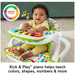 Fisher-Price Deluxe Sit Me Up Baby Activity Play Seat with Piano Learning Toy