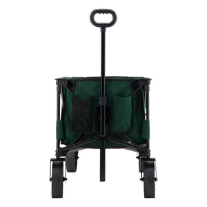 Woods Outdoor Collapsible Garden Utility Wagon Cart, Supports Up to 225lbs,Green