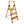 Delxo Aluminum Folding 3 Step Stool Stepladder w/Long Handrail, Woodgrain Finish