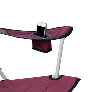 CORE Portable Outdoor Camping Folding Chair w/Carry Storage Bag, Wine (2 Pack)