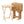 PJ Wood Folding Portable TV Snack Tray Table w/Compact Storage Rack, (Set of 7)
