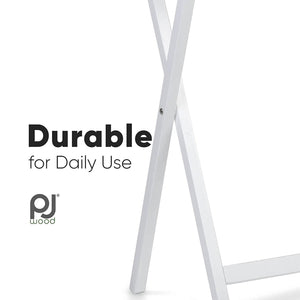 PJ Wood Portable Folding TV Snack Tray Table Desk Stand, White (10 Piece Set) - TRAPSKI