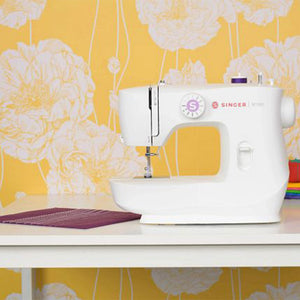 Singer Portable Steel Sewing Machine with LED Lighting and Accessories, White - TRAPSKI