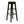 PJ Wood Classic Round Seat 24 Inch Kitchen and Counter Stools, Black (6 Pack)