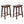 PJ Wood Classic Saddle Seat 24 Inch Kitchen Bar Counter Stool, Walnut (2 Pack)