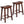 PJ Wood Classic Saddle Seat 24 Inch Kitchen Bar Counter Stool, Walnut (2 Pack)