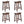 PJ Wood Classic Saddle Seat 24 Inch Kitchen Bar Counter Stool, Walnut (4 Pack)