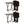 PJ Wood Folding TV Tray Tables with Compact Storage Rack, Walnut (10 Piece Set) - TRAPSKI