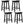 PJ Wood Classic Saddle Seat 24 Inch Kitchen Bar Counter Stool, Black (4 Pack)