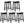PJ Wood Classic Saddle Seat 24 Inch Kitchen Bar Counter Stool, Black (5 Pack)