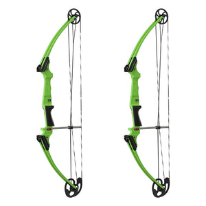 Genesis Archery Compound Bow Adjustable Sizing for Left Handed, Green (2 Pack)