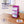 Homz Plastic 3 Drawer Medium Storage Container Tower, Clear Drawers/Purple Frame