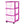 Homz Plastic 3 Drawer Medium Storage Container Tower, Clear Drawers/Purple Frame