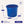 Homz 17 Gallon Indoor Outdoor Storage Bucket with Rope Handles, Blue (2 Pack)