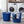 Homz 17 Gallon Indoor Outdoor Storage Bucket with Rope Handles, Blue (2 Pack)