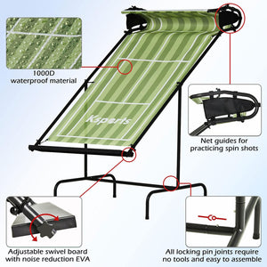 Ksports Racket Sports Indoor Outdoor Tennis Rebounder Net with Carry Bag, Green