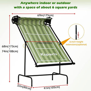 Ksports Racket Sports Indoor Outdoor Tennis Rebounder Net with Carry Bag, Green