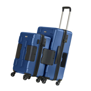 TACH V3 Connectable 2 Piece Hard Spinner Suitcase Luggage Set, Midnight Blue - TRAPSKI