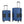 TACH V3 Connectable 2 Piece Hard Spinner Suitcase Luggage Set, Midnight Blue