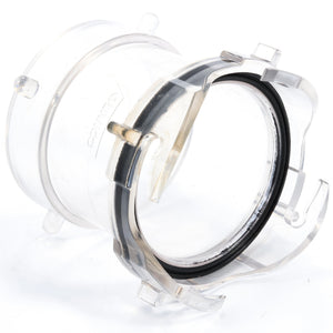 Camco 3.5" Non-Restrictive RV Sewer Hose Outlet Extender, Clear Plastic Adapter