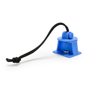 Camco Adjustable Universal RV Fridge Door Block Accessory with Drawstring, Blue