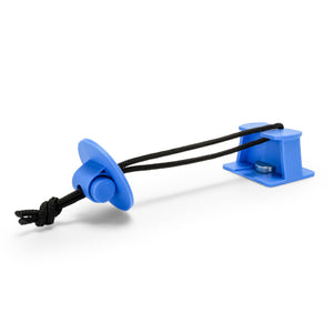 Camco Adjustable Universal RV Fridge Door Block Accessory with Drawstring, Blue