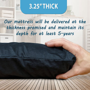 Native Nest Japanese Futon Floor Mattress, Foldable Shikibuton Bed, Queen, Black - TRAPSKI