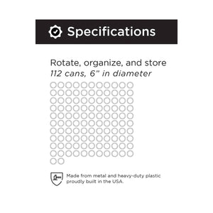 Shelf Reliance Maximizer Large Can Rotation Organizer Supports Up To 112 Cans