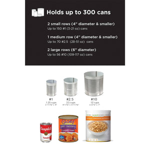 Shelf Reliance Maximizer Variety Can Rotation Organizer Holds Up To 300 Cans