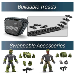 MEGA Halo UNSC Elephant Sandset Tank Building Toy Set w/ 5 Micro Action Figures