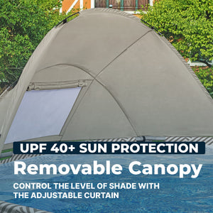 Bestway Steel Pro MAX 13' x 42" Round Above Ground Pool Set with Canopy & Ladder - TRAPSKI