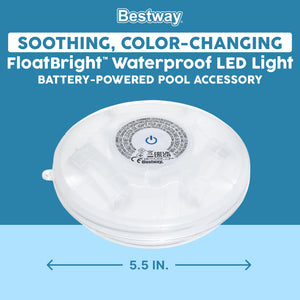 Bestway Flowclear Battery Powered Floating 5 Color LED Pool Light Accessory