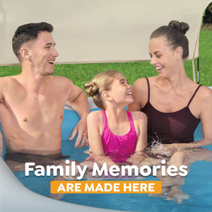 H2OGO! 8 Foot 4 Inch by 70 Inch Summer Bliss Shaded Inflatable Family Pool
