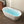 FerdY Bali 67 In Glossy Acrylic Freestanding Bathtub with Polished Chrome Drain