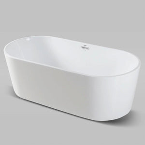 FerdY Shangri La 67 Inch Acrylic Freestanding Bathtub with Polished Chrome Drain