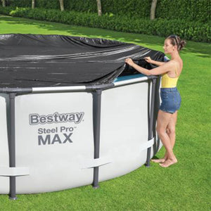 Bestway Flowclear Round 10' Pool Cover for Above Ground Frame Pools (Cover Only)