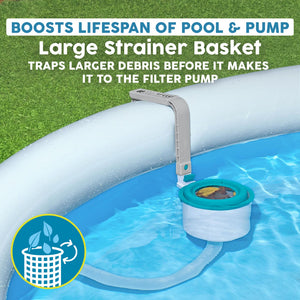 Bestway Flowclear Wall Mounted Automatic Swimming Pool Surface Skimmer, White