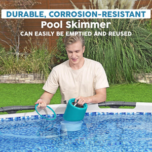 Bestway Flowclear Wall Mounted Automatic Swimming Pool Surface Skimmer, White