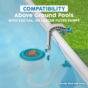 Bestway Flowclear Wall Mounted Automatic Swimming Pool Surface Skimmer, White