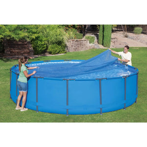 Bestway Flowclear 15 Feet Round Above Ground Pool Solar Pool Cover Only, Blue