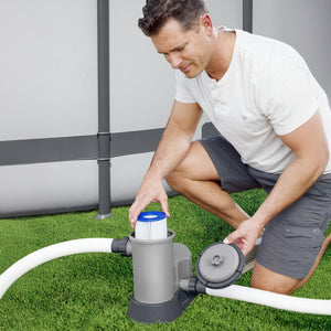 Bestway Flowclear 1,500 GPH 120V Above Ground Swimming Pool Water Filter Pump