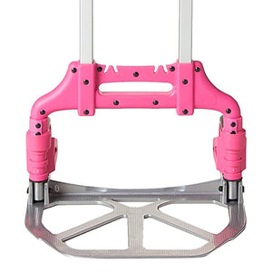 Magna Cart Personal 150 lb. Capacity Folding Aluminum Hand Truck, Pink (3 Pack)