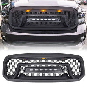 AMERICAN MODIFIED Armor Grille with Off Road Lights for 2013-2018 Dodge Ram 1500