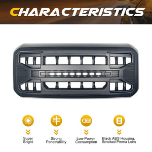 AMERICAN MODIFIED Armor Grille with Off Road Lights for 11-16 Ford Super Duty